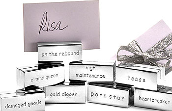 silver singles placecard holders