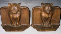 Hiss & Spray, From My Books, Please Stay Away I love these vintage cast iron cat bookends — their snarling faces and their wide-to-the-side ears are a warning to those who would handle my books without purr-mission or without...