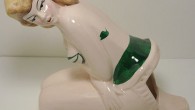 A vintage ceramic pinup — pencil holder?! While I struggle with the idea of such a pencil holder, what else could it be? The seller, luxebetty,shares the following details: Made...