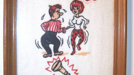 Retro rumpus room decor, from Old Toys Games and Cool Stuff,celebrating the non-dancing male.