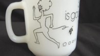 Ah, how we loved streaking in the 70′s, and this retro mug boasts Streaking Is Good For Your Health — complete with line-drawings of a nude man and woman.