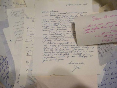 vintage letters to burlseque star