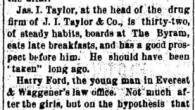 Help For The Gold Diggers Of Victorian Times A rundown of Victorian Atchison’s most eligible bachelors, as published in The Atchison Globe, January 6, 1885. Via Ye Olde News, a Tumblr site that actually does document where stuff...