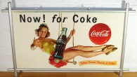 Product placement matters. Accident? Or subliminal phallic ad designed to make men and a few free-swingin’ women take immediate action? The seller’s description: [V]intage original 1950s double sided Coca-Cola –...