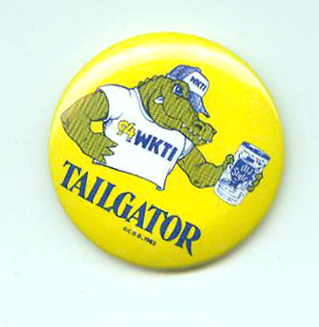 wkti tailgator pinback