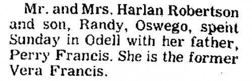 she is the former vera francis 1969