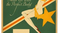 “The Motor Oil with the Perfect Body” A 1929 art deco advertising sign for Venus Wholesale Oil Company, Geneva, Nebraska; via.