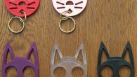 Kitten With… Ears! Cute retro-styled cat keychains that double as protection. Because cats are pointy! Buy ‘em here; via.
