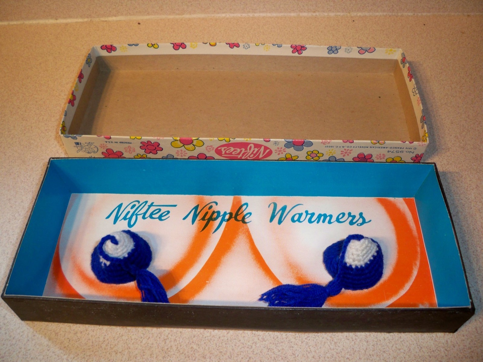 Vintage Niftee Nipple Warmers Novelty Gag Gift For Girl That Has