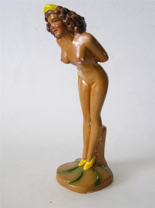 vintage chalkware pinup nude