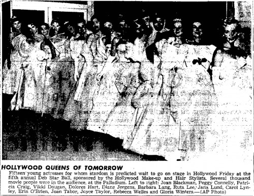 hollywood queens of tomorrow deb ball october 12 1957