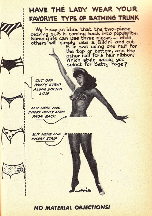 Vintage Bettie Page Paper Doll by Lou Magila 1954
