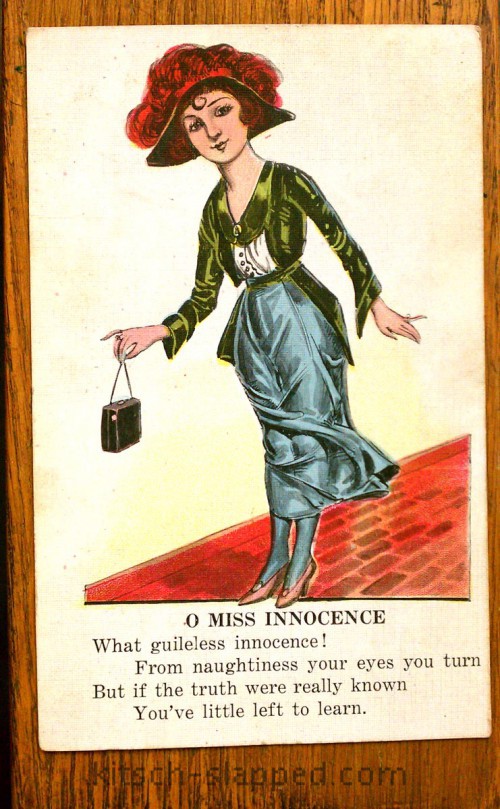 antique miss innocence postcard