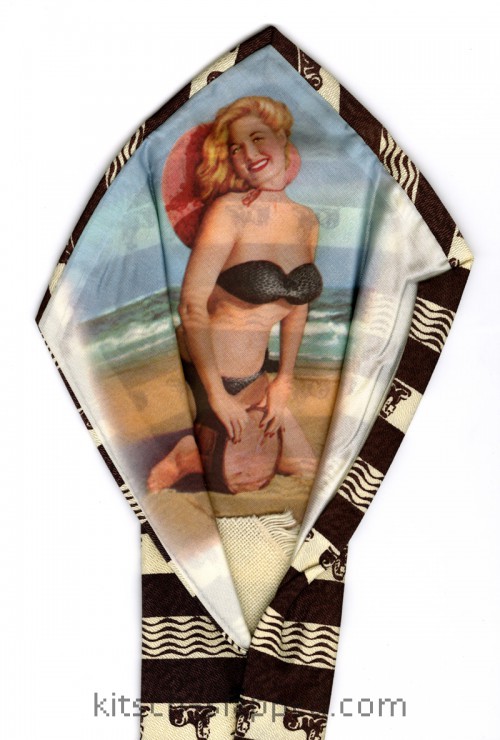 vintage peek-a-boo pinup tie