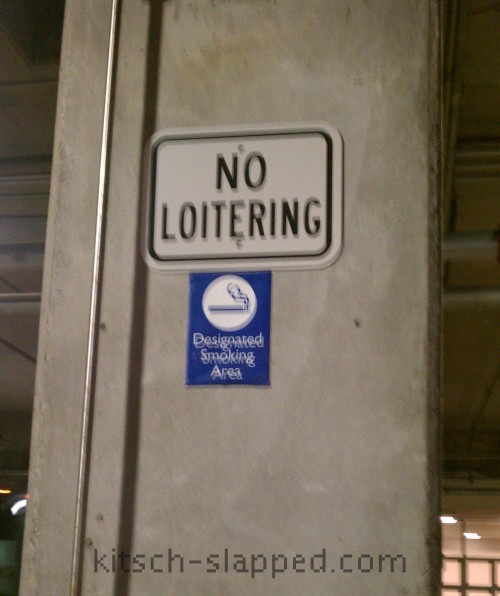 no smoking loitering signs