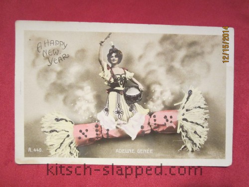 Adeline Genee Postcard Happy New Year vintage antique