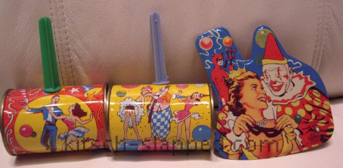 vintage pinup news years party noise makers