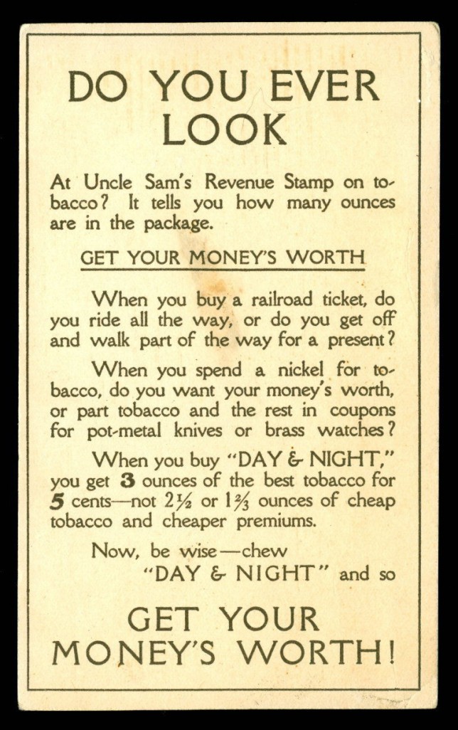 uncle sam's tax stamp tobacco