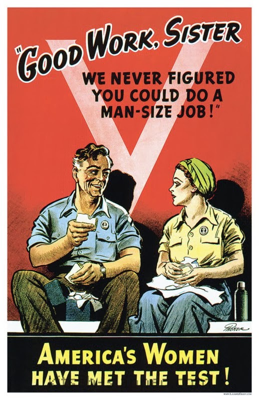 good work sister vintage wwii women poster