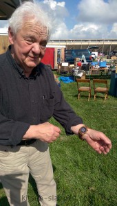 dean at elkhorn antique flea market wearing jord wood watch