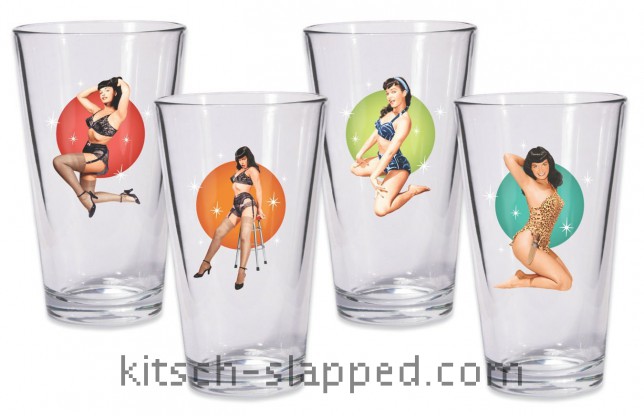 bettie page glass set