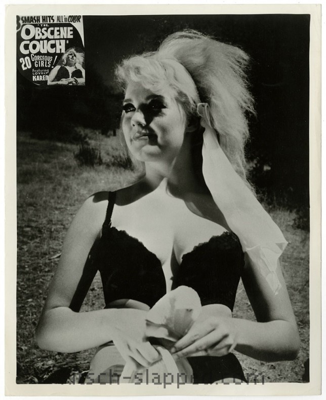 vintage The Obscene Couch karen in lingerie still promo photo